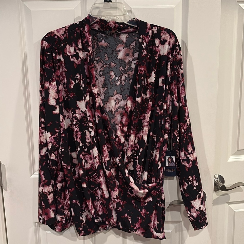 2X Rachel Roy black and purple blouse - new with tags